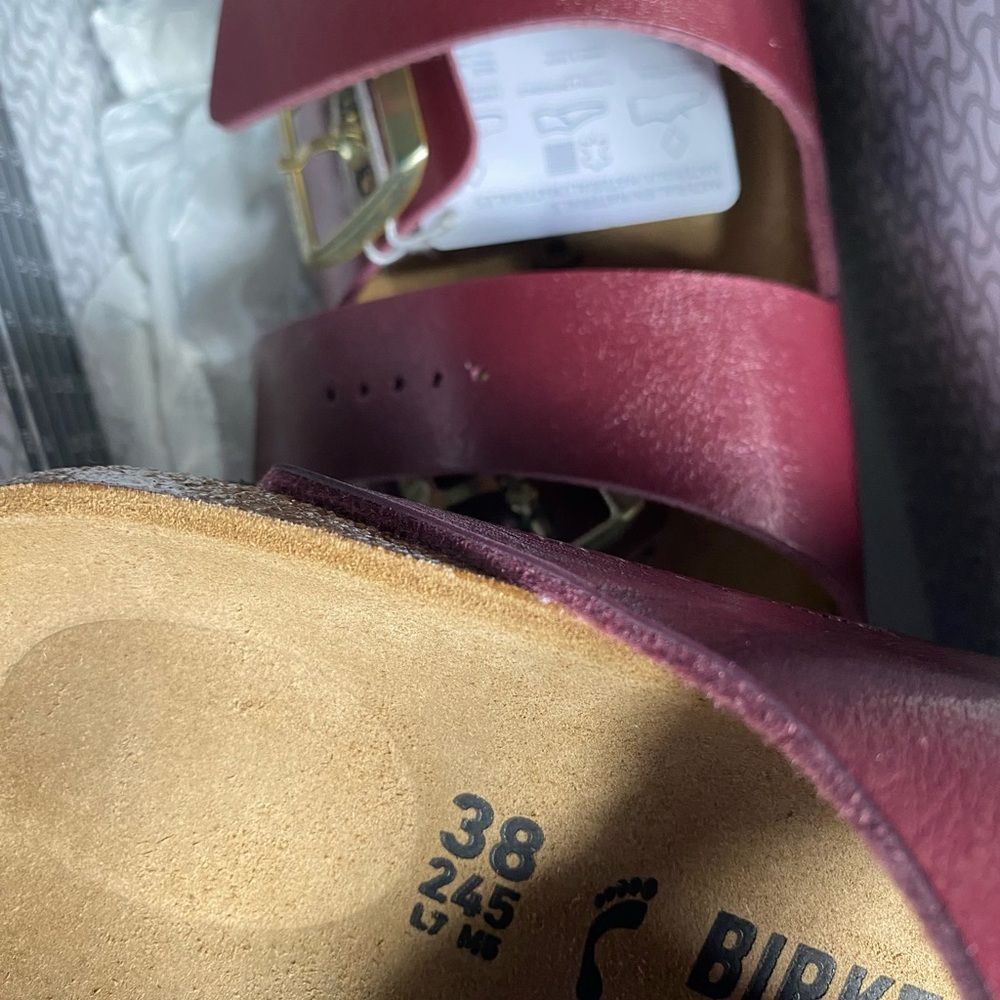 ❌SOLD❌ Birkenstock [7] Arizona BS Birko-Flor Graceful Berry Crush Sandals - Picture 9 of 13